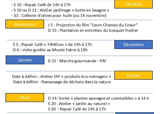 Notre agenda 2026-2027
